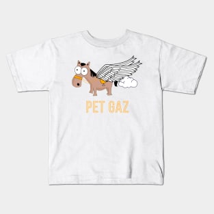 Pegasus Pet Gaz Funny French Pun About Farts Kids T-Shirt